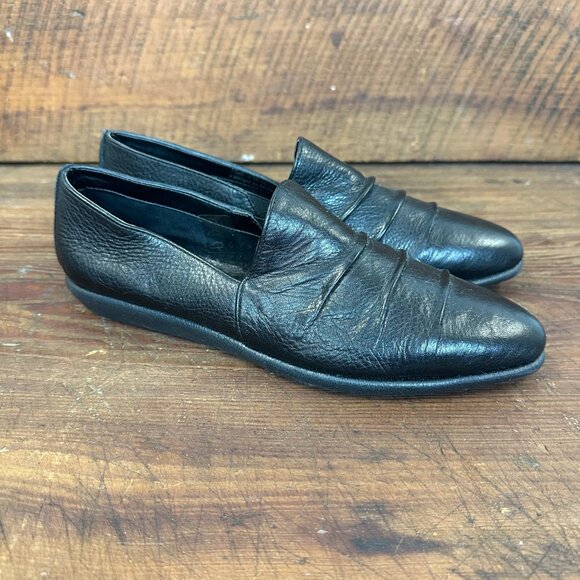THE FLEXX Black Leather Draper Loafer 38 - Picture 1 of 12